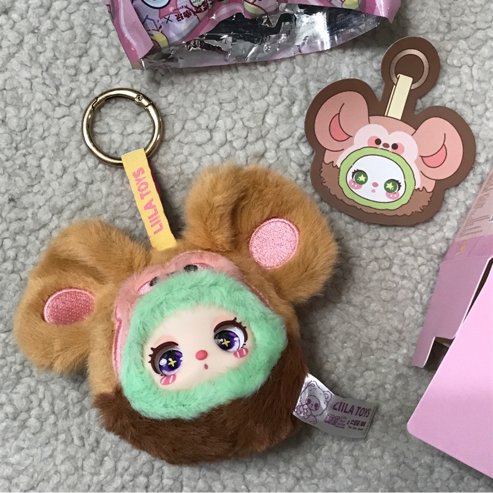 Liila’s Garden Tea Party Mini Plush Pendant Blind Box Toy - Kiwi Monkey 🚨